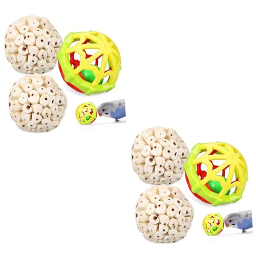 Kisangel 6 STK Vogel Spielzeugball Kauspielzeug für Spielzeug für Vogelkäfige Bird Toys Vogelspielzeug Hasenspielzeug Spielzeuge Gummibälle Spielzeug Käfigzubehör essbar Vögel Xuanfeng von Kisangel