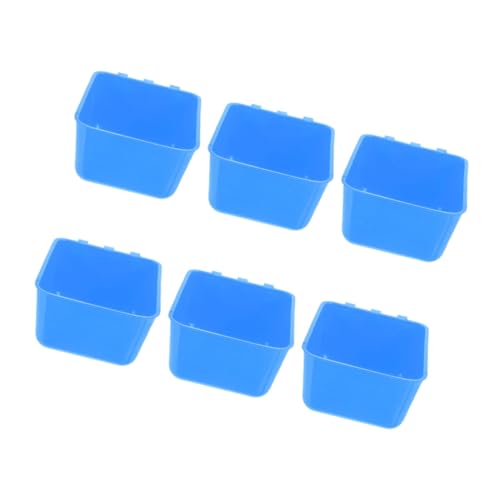Kisangel 6 Stück Bird Bowl Kaninchen -fütterungstasse Hähnchen-trinkbecher Futterhalter Für Tauben Hasenfutternapf Becher Für Vogelkäfige Hühnerfutterhülle Haustierwasserbecher Blue Sport von Kisangel