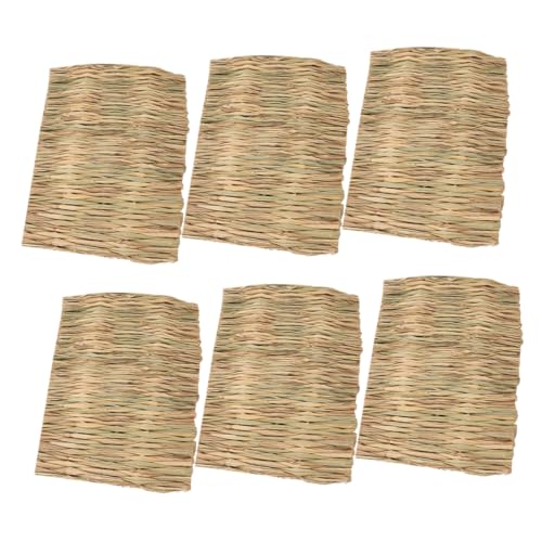 Kisangel 6 Stücke Käfig Matte Natürliche Gras Bettwäsche Hasen Zubehör für Ruhen Pad Kisangel 6 Stücke Käfig Matte Natürliche Gras Bettwäsche Hasen Zubehör für Ruhen Pad von Kisangel