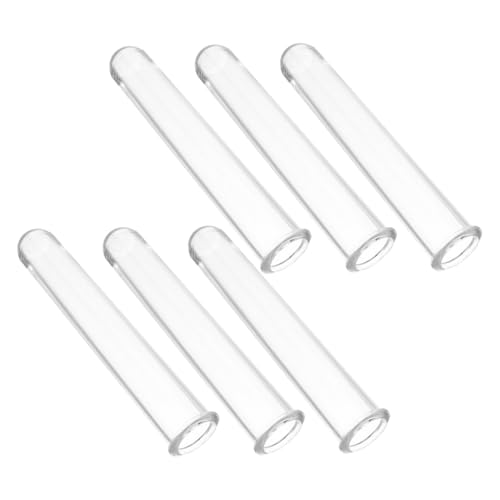 Kisangel 6 Stück Klare Reagenzgläser für Pflanzenvermehrung Hydroponik DIY Blumenvasen Transparent für Home Büro Terrarium Dekoration von Kisangel