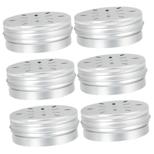 Kisangel 6 Stück Teiliges Hundeduft Trainingsset Aluminium Geruchsbehälter mit Belüftungslöchern Tragbare Kleine Trainingsbox zur Geruchserkennung und Nasenarbeit für Hunde von Kisangel