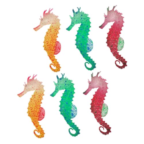 Kisangel 6 Stück Teiliges Leuchtende Schwimmende Meeresfiguren Aquarium Deko mit Selbstleuchtender Funktion Natürliche Schwimmende Künstliche Meeresfiguren für Aquarium und von Kisangel