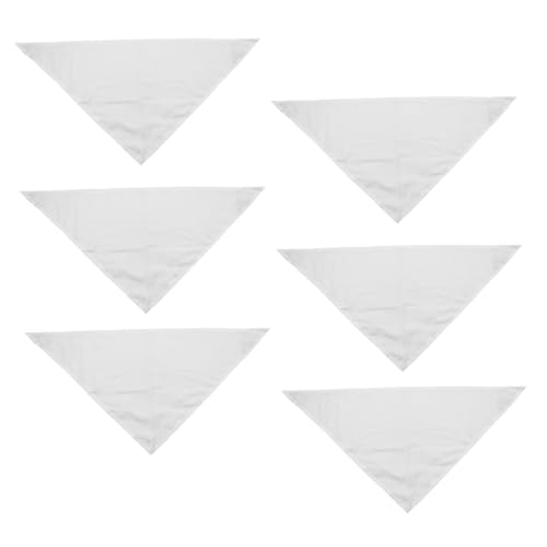 Kisangel 6 Stück Teiliges Weißes Haustier dreieckstuch aus Polyester Verstellbare Hundebandanas Waschbare Welpen Bibs Modische Haustierhalstücher für Hunde und Katzen Geeignet für von Kisangel