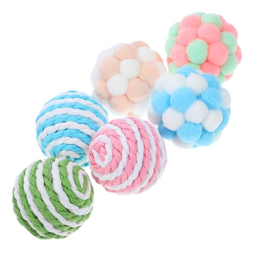 Kisangel 6st Bunte Glockenkugel Katze Spielt Bälle Plüsch-katzenminze-Spielzeug Garnkugel Katzenspielzeug Interaktives Katzenspielzeug Spielzeuge Plüschkugel Beissen Sisal Kisangel 6st Bunte Glockenkugel Katze Spielt Bälle Plüsch-katzenminze-Spielzeug Garnkugel Katzenspielzeug Interaktives Katzenspielzeug Spielzeuge Plüschkugel Beissen Sisal von Kisangel