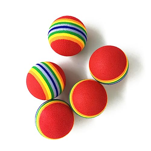 Kisangel 6St Interaktives Spielzeug für Haustiere knete Spielzeug knetspielzeug Haustierspielzeug Haustier interaktives Spielzeug Hund Eva Regenbogenball Streifen Regenbogenkugel Pet-Ball von Kisangel