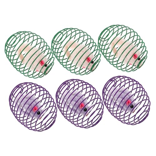 Kisangel Interaktives Katzenspielzeug 6er-Pack Katzen-federbälle Ratten Dehnbares Federspielzeug Aus Kunststoff für Hauskatzen Lustige Spielzeit Kisangel Interaktives Katzenspielzeug 6er-Pack Katzen-federbälle Ratten Dehnbares Federspielzeug Aus Kunststoff für Hauskatzen Lustige Spielzeit von Kisangel