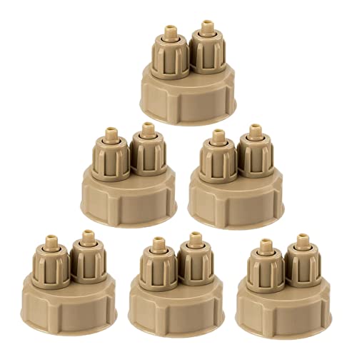 Kisangel Abs-kohlendioxid-reaktorkappen Schnellschraub-co2-flaschenkappen Für Co2-generator Grau 6er-Pack von Kisangel