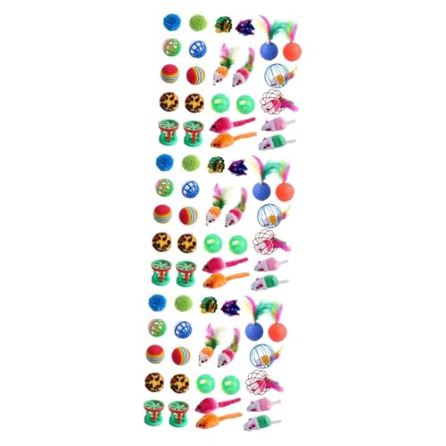 Kisangel 72 STK Glocke Katzenspielzeug Lustige Neckende Spielzeuge Kittenzubehör Für Wohnungskatzen Haustier Spielzeug Katzenglocke Kätzchen Bälle Katze Gefallen Die Katze Käfig Plüsch Kisangel 72 STK Glocke Katzenspielzeug Lustige Neckende Spielzeuge Kittenzubehör Für Wohnungskatzen Haustier Spielzeug Katzenglocke Kätzchen Bälle Katze Gefallen Die Katze Käfig Plüsch von Kisangel