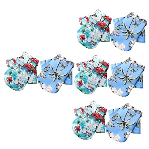 Kisangel 8 STK Haustierhemd modische Sommeroutfits Haustier Coole Kleidung Hawaiihemd Hawaii Hemd Sommer-Hundehemden dekorative hawaiianische Haustierkleidung Frühling und Sommer Shirt von Kisangel