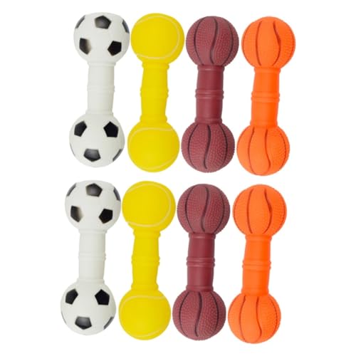 Kisangel 8 STK Hundespielzeug Interactive Dog Toys knete Spielzeug Haustier knifflig Oral Hundebälle Backenzahnspielzeug für Hunde Welpenspielzeug Bissfest Hündchen Beißstock Klangspielzeug von Kisangel