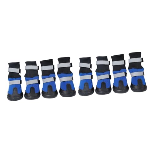 Kisangel 8stücke wasserdichte Hundeschuhe rutschfeste Winterstiefel Für Große Hunde Warm Und Bequem Anpassbare Passform Für Outdoor-aktivitäten Im Schnee Und Regen von Kisangel