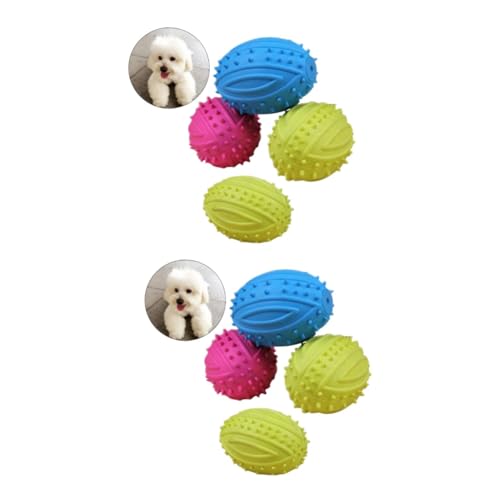 Kisangel 8 STK knete Spielzeug knetspielzeug Spielzeug für Hunde dental clean Hunde spielsachen Hunde Accessories Hundeaccessoires Hunde Spielzeug hundebedarf Haustier Fußball Spielzeughund von Kisangel