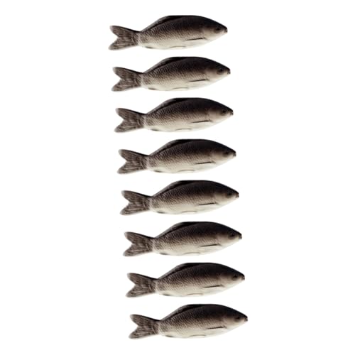Kisangel 8 STK künstlicher Fisch 3D Fisch Stofftier Spielzeug Plüschtier Tiere Tiere gefülltes Fischkissen Brot Kopfkissen Dekorationen schmücken Kind gefälschter Fisch Pu von Kisangel