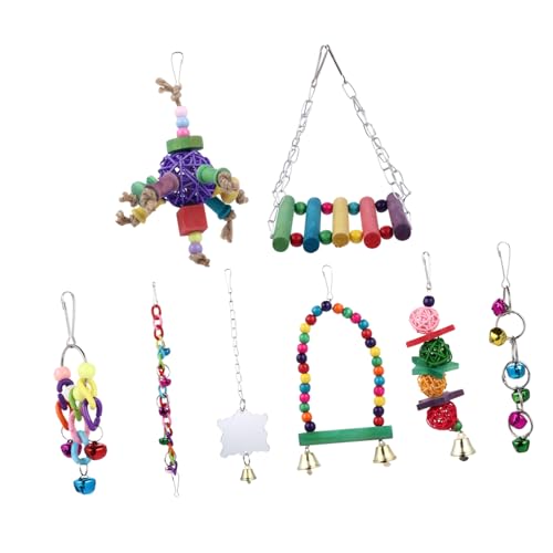 Kisangel 8 Stücke Natürliche Holz Hängen Vogel Spielzeug Papagei Schaukel Sicher & Geschmacklos Für Ziervögel Kisangel 8 Stücke Natürliche Holz Hängen Vogel Spielzeug Papagei Schaukel Sicher & Geschmacklos Für Ziervögel von Kisangel