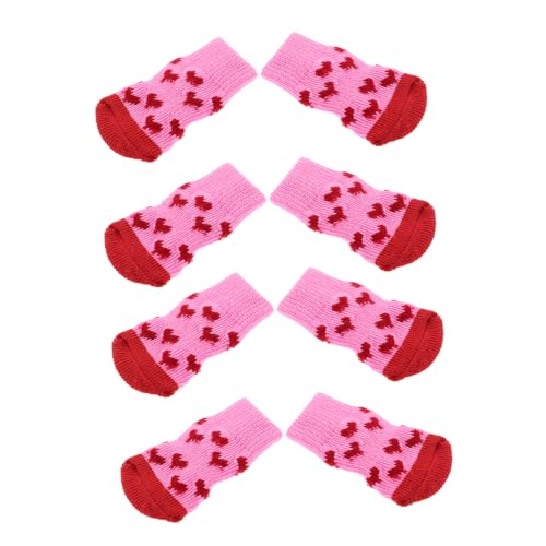 Kisangel 8 Stück Teiliges Set Rutschfester Hundesocken für Kleine und Mittelgroße Hunde Antirutsch Schutz für Pfoten für Hartholzböden und Outdoor Stylisches Design Rot mit Herzen Kisangel 8 Stück Teiliges Set Rutschfester Hundesocken für Kleine und Mittelgroße Hunde Antirutsch Schutz für Pfoten für Hartholzböden und Outdoor Stylisches Design Rot mit Herzen von Kisangel