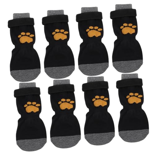 Kisangel 8 Stück rutschfeste Hundesocken aus Baumwolle Atmungsaktive Pfotenschützer für Kleine Mittlere und Große Hunde für Drinnen und Draußen Schützt die Pfoten und Sorgt für von Kisangel