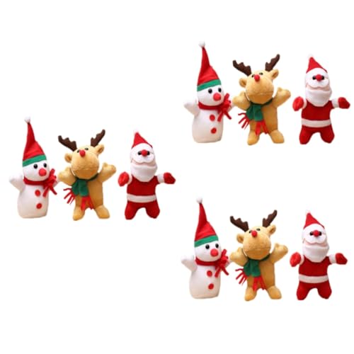 Kisangel 9 STK Weihnachtsplüschpuppe Kinder Kuscheltier Weihnachts Figuren weihnachstsgeschenk santaclaus Weihnachts Ornamente Weihnachten Plüschtiere klein Taschen Plüschpuppen Spielzeug von Kisangel