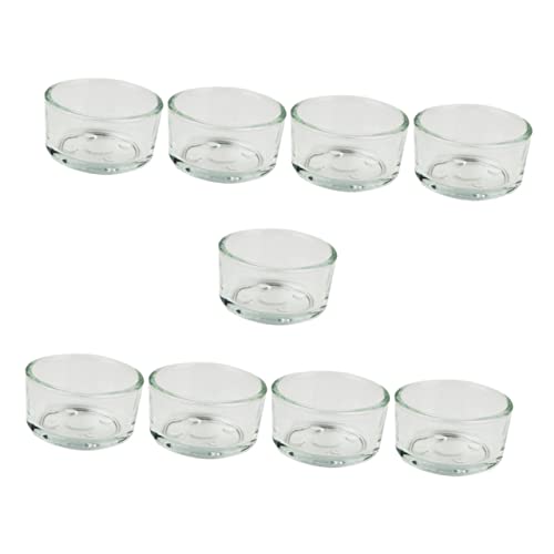 Kisangel 9 Stück Teiliges Transparentes Futter und Wassernapf aus Glas für Reptilien Terrarium Langlebige Leicht zu Reinigende Trinkschalen für Eidechsen Schlangen Schildkröten und Kleine von Kisangel