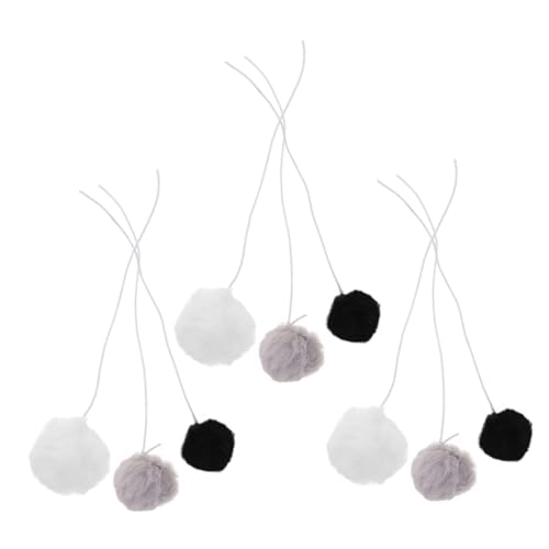Kisangel 9-Teiliger Katzenkratzbaum Plüschball Interaktives Spielzeug Für Katzen Katzenspielball Katzenspielzeug Katzen-Tease-Ball Katzenspielball Für Den Innenbereich von Kisangel