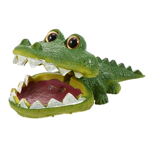 Kisangel Aquarium-Krokodil-Ornamente natürliches Dekor aufblasbares Spielzeug vielzweckleiter Easy putz Zubehör für Aquarien Aquarienverzierung Aquarienversorgung Tier schmücken Produkt von Kisangel
