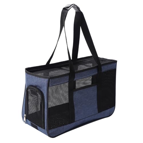 Kisangel Atmungsaktive Große Katzentragetasche für Unterwegs Leichter Outdoor Tiertransportbeutel mit Verstellbarem Schultergurt für Kleine Katzen Hunde und Andere Kleintiere von Kisangel