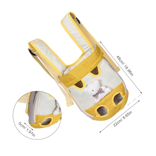 Kisangel Atmungsaktiver Haustier Rucksack Vorne für Kleine Hunde und Mittelgroße Katzen Ergonomisches Doppel Schulterdesign Leichter Tragbarer Welpen Tragebeutel für Wandern und Reisen von Kisangel