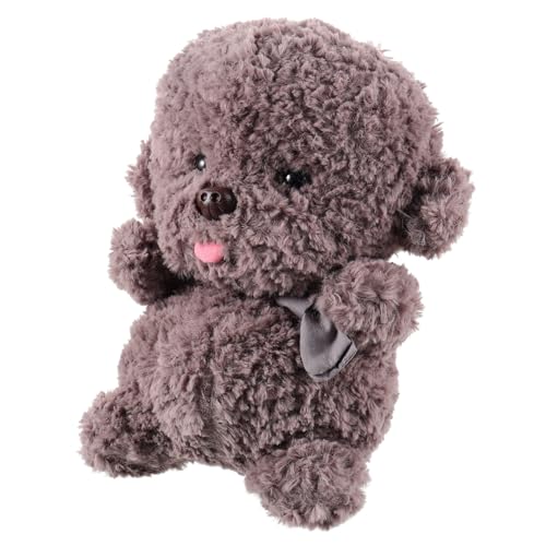 Kisangel Ausgestopfter Hund Plüschspielzeug Süßer Grauer Hund Kuscheltier für Welpen Langlebig und Perfektes für Tierfreunde und Familie von Kisangel