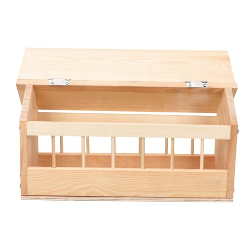 Kisangel Automatischer Futtertrog aus Holz für Tauben und Geflügel Mehrfacher Futterspender mit Auslaufsicherem Design Verschleißfest und Leicht zu Reinigen für Kleine Vögel und Papageien von Kisangel