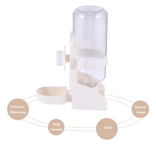 Kisangel Automatischer Hängender Wasserspender für Hunde und Katzen Auslaufsicherer Gravity Waterer Großer Kapazität Geeignet für Käfig und Outdoor Sicherer Wasserautomat in Weiß von Kisangel