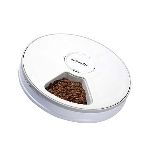 Kisangel Automatischer Futterspender Für Katzen Und Hunde Abnehmbarer Futterbehälter Großes Fassungsvermögen rutschfeste Basis 6 Mahlzeiten Timer Weiß Kisangel Automatischer Futterspender Für Katzen Und Hunde Abnehmbarer Futterbehälter Großes Fassungsvermögen rutschfeste Basis 6 Mahlzeiten Timer Weiß von Kisangel