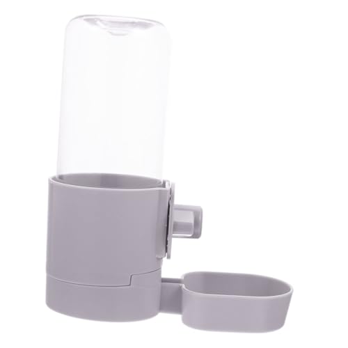 Kisangel Automatischer Trinkbrunnen Bewässerung Hund Katzenwasser Automatischer Spender Käfig Wasserspender Trinken Drinnen Hängend Klein Haustier Wasserflasche Grau Plastik von Kisangel