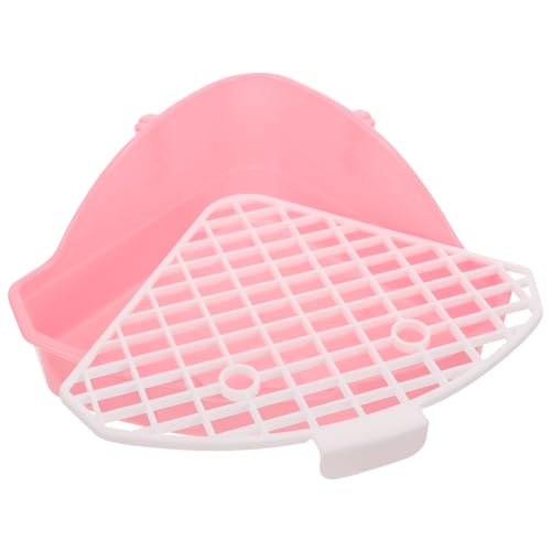Kisangel Box Haustiertöpfchen Hamsterkäfig Haustiere Hasentoilette Heu Nistkasten Hasen Gegen Langeweile Hasenzubehör Kauspielzeug Käfige Hasennäpfe Meerschweinchen PIPI Pads von Kisangel