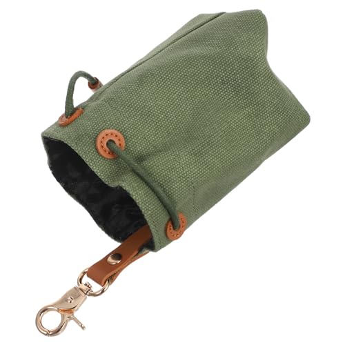 Kisangel Canvas Snackbeutel für Hunde mit Wasserdichtem Schutz Großer Öffnung und Clip Leichter Robuster Leckerlihalter für Outdoor und Training Praktische Aufbewahrung für Haustierfutter von Kisangel