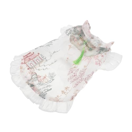 Kisangel Hundekleidung Im Asiatischen Neujahrsstil Ärmelloser Welpenrock Für Katzen Und Kleine Hunde Chinesisches Cheongsam-Outfit Haustierkleid Zum Chinesischen Neujahr Angenehmes von Kisangel