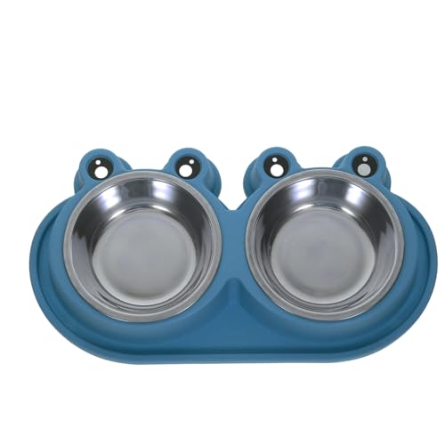 Kisangel Doppelter Katzennapf mit Antispritz-Design Edelstahl Futter Wassernapf mit Moat-Schutz Runde Kleine Futterschüssel für Katzen und Kleine Haustiere Auslaufsicher und Leicht zu Kisangel Doppelter Katzennapf mit Antispritz-Design Edelstahl Futter Wassernapf mit Moat-Schutz Runde Kleine Futterschüssel für Katzen und Kleine Haustiere Auslaufsicher und Leicht zu von Kisangel