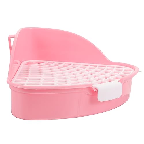 Kisangel Eckiges Kleintier Toiletten Trainingsset aus Robustem Dreieckige Katzentoilette und Kaninchen Wc mit Abnehmbarem Geruchsfrei und Leicht zu Reinigen für Kaninchen und Chinchillas von Kisangel