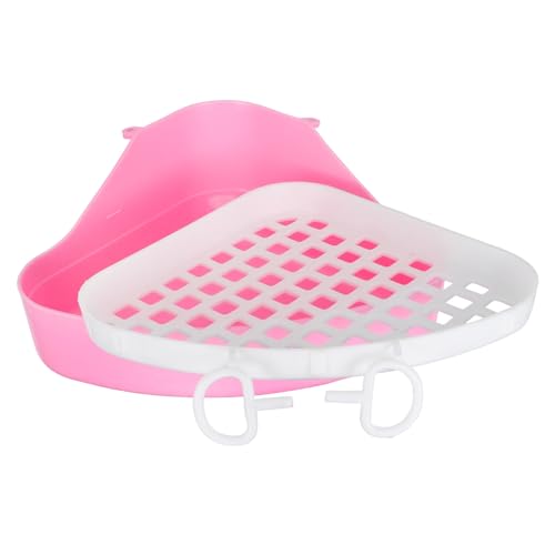 Kisangel Ecktoilette Kaninchen aus Langlebigem Kunststoff Kleine Haustier Toilette für Kaninchen Chinchillas Meerschweinchen mit Rutschfestem Design für Saubere Haltung und Gute von Kisangel