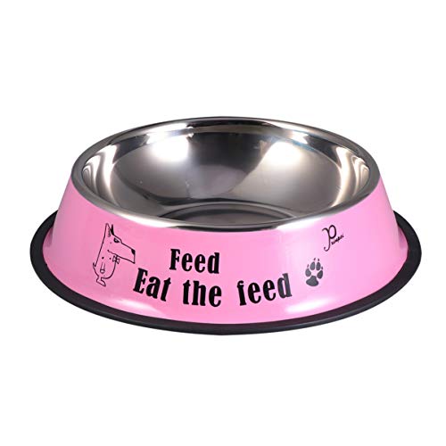 Kisangel Edelstahl Hundenapf Rutschfester Futternapf Mit Sprühfarbe Für Große Und Mittelgroße Hunde Für Futter Wasser Und Snacks Rosa Einzigartiges Design Für Sicheres Fressen Kisangel Edelstahl Hundenapf Rutschfester Futternapf Mit Sprühfarbe Für Große Und Mittelgroße Hunde Für Futter Wasser Und Snacks Rosa Einzigartiges Design Für Sicheres Fressen von Kisangel