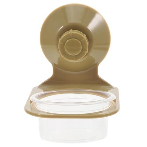 Kisangel Futternapf Für Schildkröten Crested Gecko Essen Eckfutterspender Für Reptilien Zur Wandmontage Reptilienschale Gecko-futterbecher Gecko Water Bowl Light Brown Abs von Kisangel