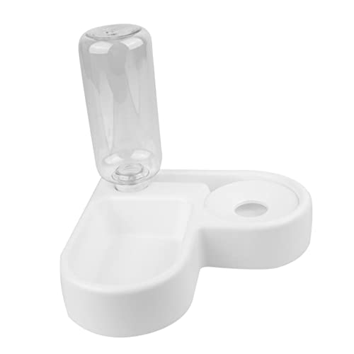 Kisangel Futternapf für Katzen Wasserspender Schüsseln Futterspender automatisch pet Supplies Automatic Water Dispenser doppelter Hundenapf Futterautomat für Haustiere Weiß von Kisangel