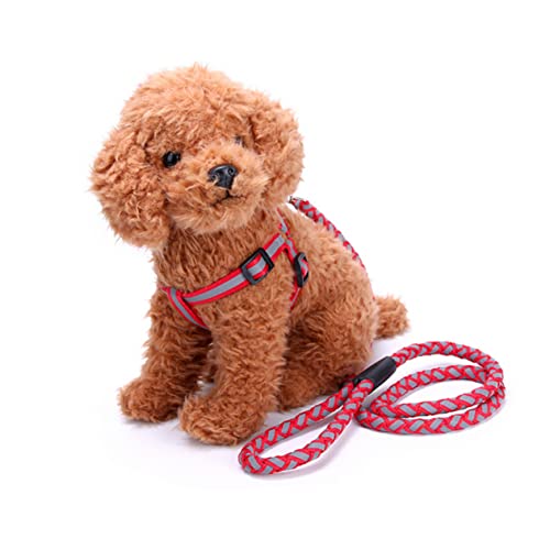 Kisangel Verstellbares Reflektierendes Hundegeschirr Mit Leine Für Kleine Haustiere Atmungsaktiv Und Bequem Für Und Outdoor-aktivitäten Rot Kisangel Verstellbares Reflektierendes Hundegeschirr Mit Leine Für Kleine Haustiere Atmungsaktiv Und Bequem Für Und Outdoor-aktivitäten Rot von Kisangel