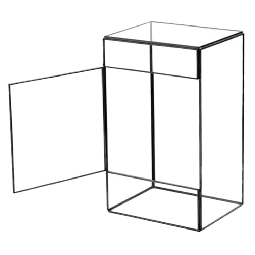 Kisangel Glas Terrarium Tischdeko Geometrischer Pflanzenhalter aus Glas und Metall Langlebig Leicht für Zimmer Garten Büro Kreative Mikrolandschaft Vase von Kisangel