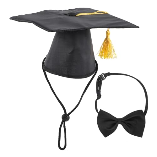 Kisangel Graduation Party Hundekleidung Set mit Dekorativer Hundehalsbinde und Doktorhut Teiliges Zubehör für Haustiere Geeignet für Besondere Anlässe Kisangel Graduation Party Hundekleidung Set mit Dekorativer Hundehalsbinde und Doktorhut Teiliges Zubehör für Haustiere Geeignet für Besondere Anlässe von Kisangel