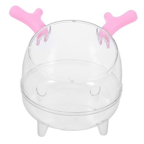 Kisangel Hamster Badezimmer Toilette Häschen Toilette Hasen-PIPI-Pads Hamsterset Haustier-Kaninchen-Toilette Hamsterbad Toilettenbehälter Für Hamster Hamster-Ornamente Das Haustier Rosa von Kisangel