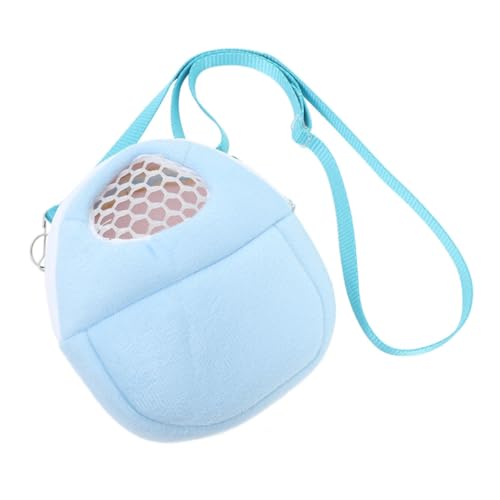 Kisangel Hamster Baumwollnest Bindungstasche Teetasse-Pudel-Tasche Hundetransporter für Motorräder Hasenträger Sugar Glider Bonding Pouch Hamstertasche Hase Rucksackträger Samt Himmelblau von Kisangel