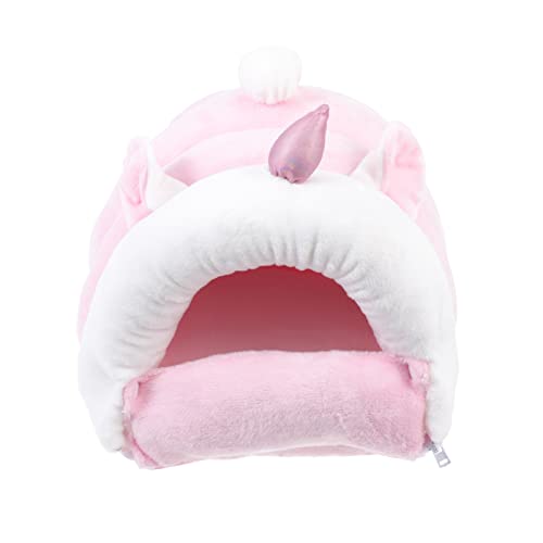 Kisangel Hamster Baumwollnest Hamster-Hängemattenhaus Meerschweinchen-Sachen meerschweinchen Futter Heu Frettchen kuschelhöhle haustierbett Hamsterbett Hamsterhausbett Kristallsamt Rosa von Kisangel