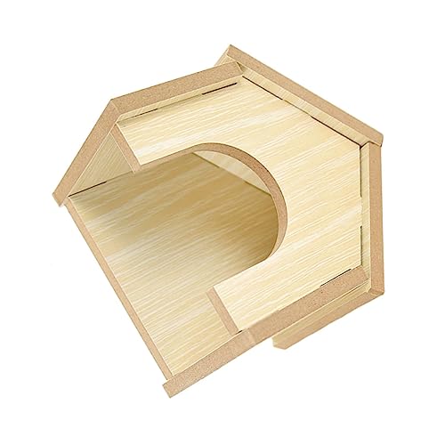 Kisangel Holz-hamsterhaus Für Innenbereich Versteck Für Hamster Schlaf Und Spielplatz Für Sommeraktivitäten Aus Robustem Holz Gefertigt Anpassbar Mit Dekorationen von Kisangel
