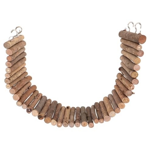 Kisangel Hamster Kletterbrücke aus Holz Natürliche Holzleiter mit Bogenform Sicheres Kletterspielzeug für Kleintiere Einfache Reinigung für Hamster und Kleine Nager von Kisangel