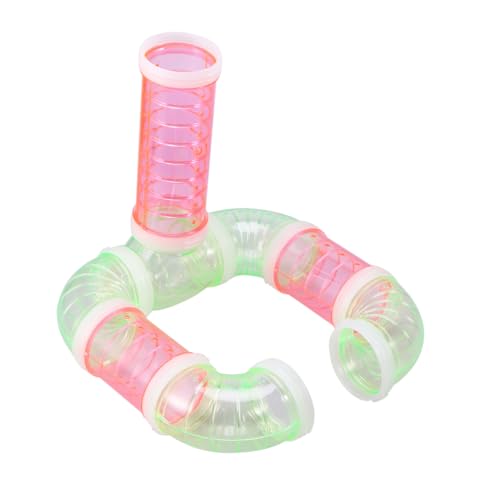Kisangel Hamsterspielzeug-zubehör Tierkäfig-röhre Acrylröhre Für Hamster Eichhörnchen Und Haustiere Übungstunnel-Spielzeug-Set Zufällige Farbe von Kisangel