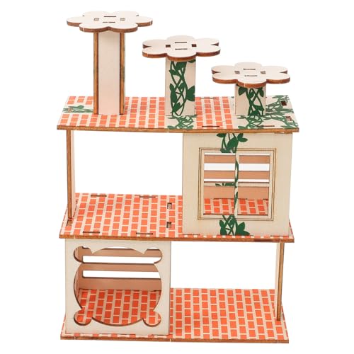 Kisangel Hamster Versteckhaus aus Holz mit Rampe Kleintier Habitat für Meerschweinchen und Zwerghamster Langlebig und Warm Entspannen und Verstecken Innenräumen Kisangel Hamster Versteckhaus aus Holz mit Rampe Kleintier Habitat für Meerschweinchen und Zwerghamster Langlebig und Warm Entspannen und Verstecken Innenräumen von Kisangel